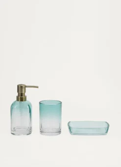 PORTE-SAVON EN VERRE DÉGRADÉ BLEU/VERT