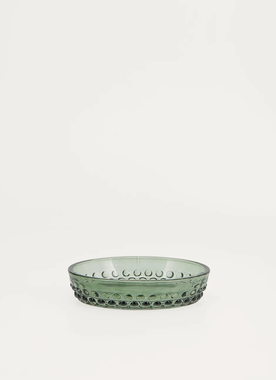 PORTE-SAVON EN VERRE OLYMPE VERT FORÊT