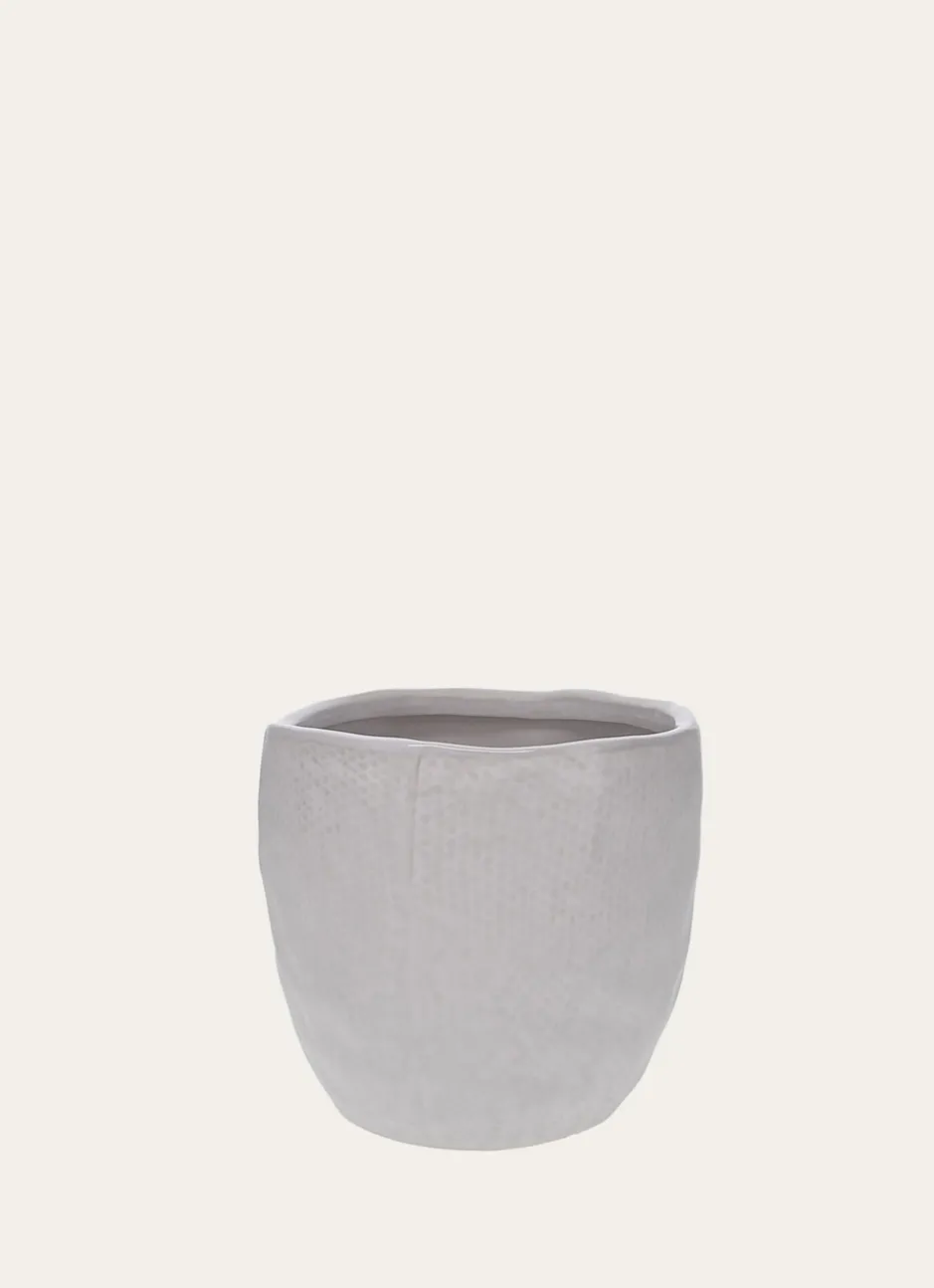 POT EN GRÈS BLANC
