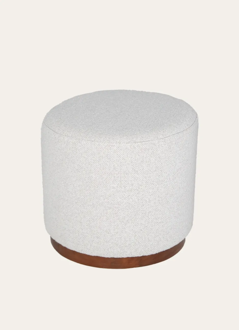 POUF BOBOI BLANC / GRIS CHINÉ