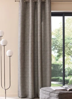 RIDEAU FANTAISIE AVEC MICRO MOTIF EN JACQUARD ENCRE