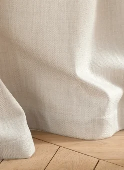 RIDEAU ISOLANT THERMIQUE UNI TEXTURÉ BLANC CASSÉ