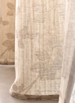 RIDEAU RÉVERSIBLE EN COTON JACQUARD VÉGÉTAL NATUREL