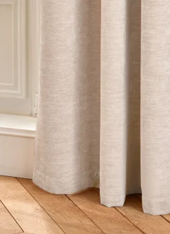 RIDEAU UNI ASPECT VELOURS TOUCHER DOUX CANNA ECRU