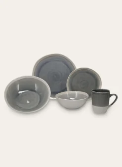SALADIER EN GRÈS RÉACTIF BLEU