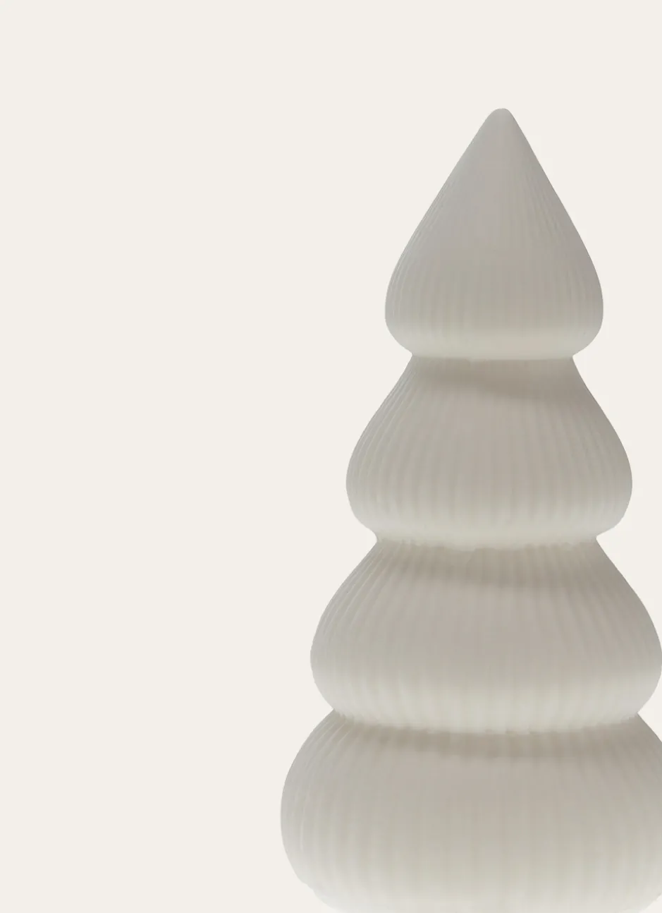 SAPIN LUMINEUX EN PORCELAINE BLANC