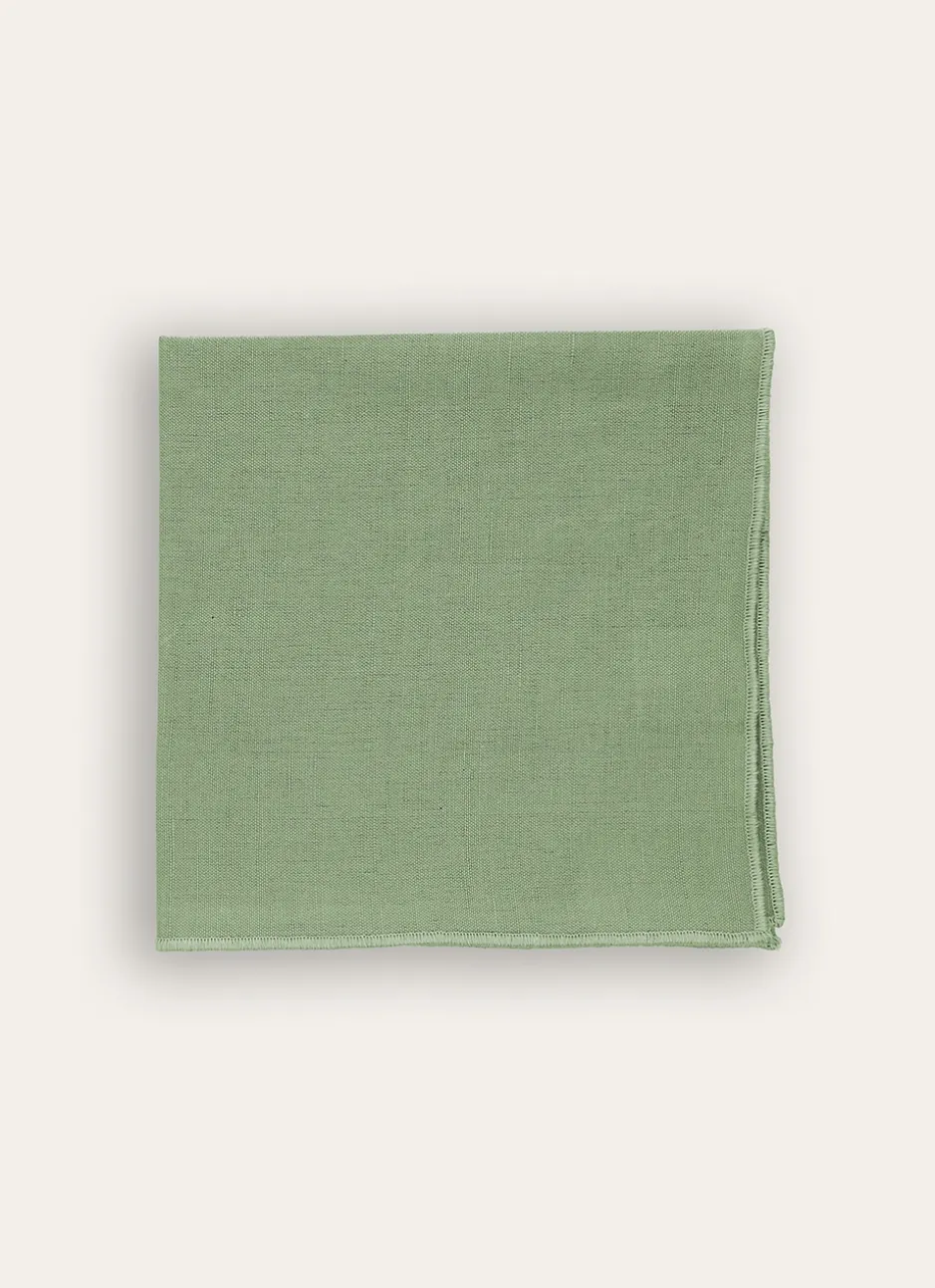 SERVIETTE DE TABLE EN COTON ET LIN BOURDON COLORÉ AMANDE