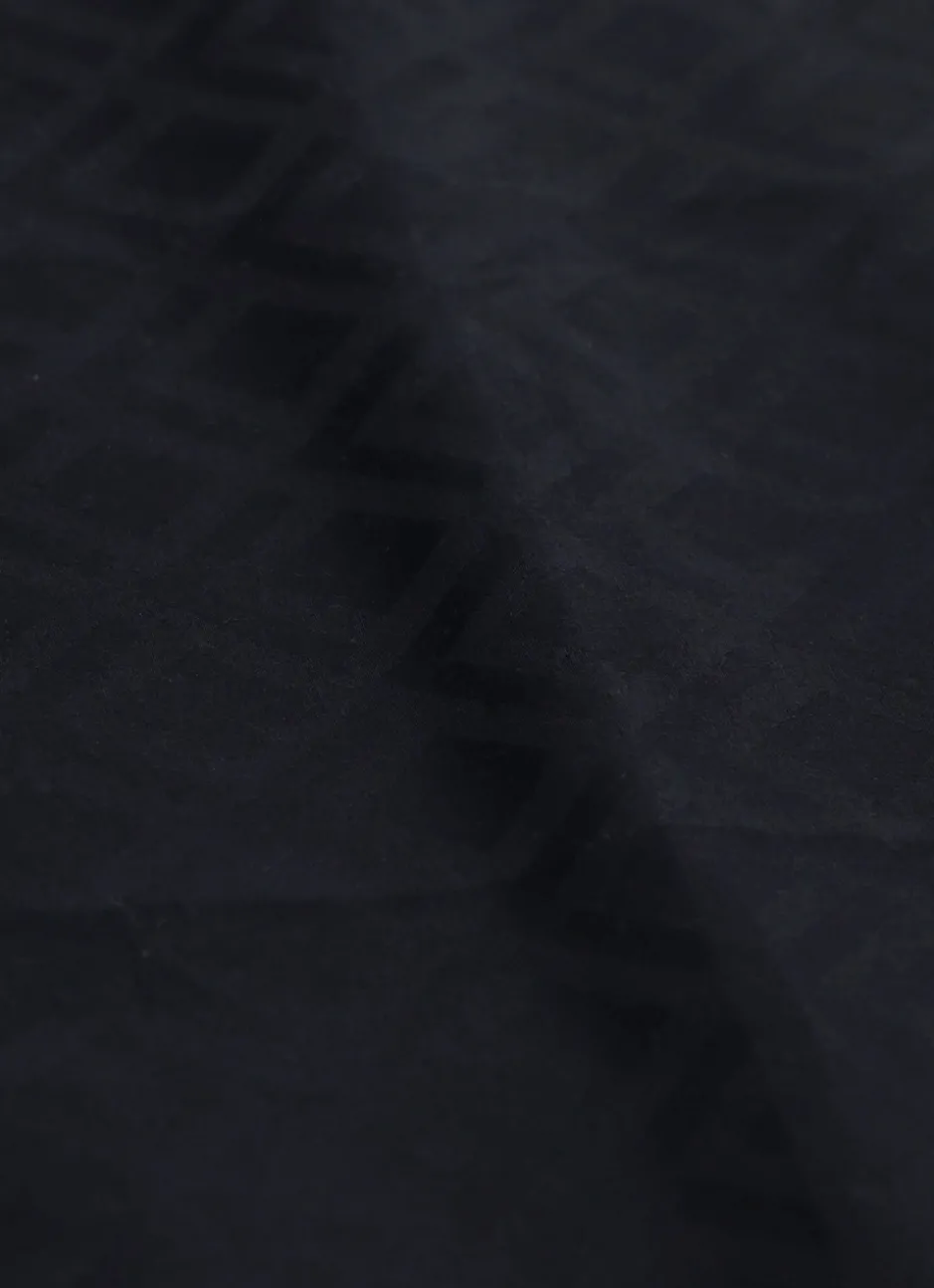 SERVIETTE DE TABLE EN JACQUARD DE COTON Noir