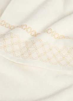 SERVIETTE DE TOILETTE BORDURE JACQUARD SHEHERAZADE BLANC CASSÉ