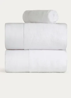 SERVIETTE DE TOILETTE COTON MOELLEUX ZÉRO TORSION BLANC
