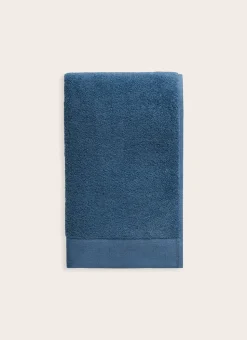 SERVIETTE DE TOILETTE COTON MOELLEUX ZÉRO TORSION BLEU BALTIQUE
