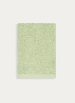 SERVIETTE DE TOILETTE EN COTON UNI BASIL VERT