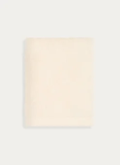 SERVIETTE DE TOILETTE EN COTON ET SOIE AGNES ECRU