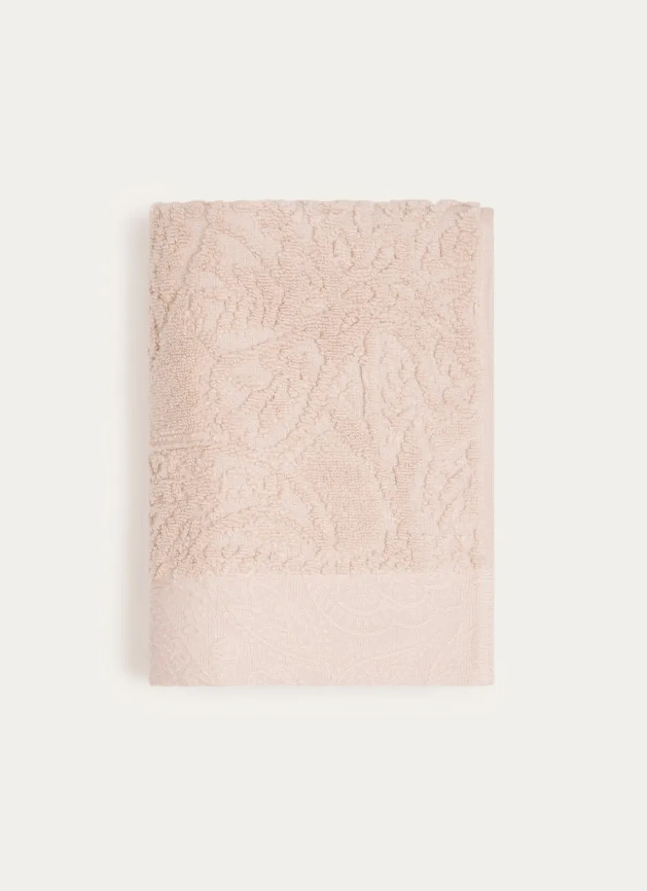 SERVIETTE DE TOILETTE JOSEPHINE EN VELOURS BEIGE