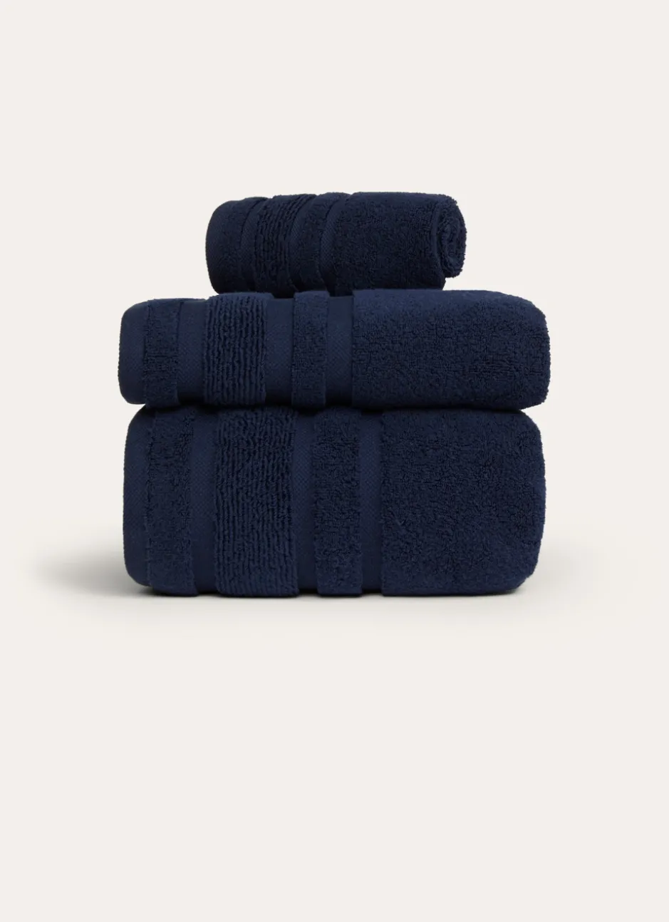 SERVIETTE DE TOILETTE MOELLEUSE LITEAU RAFFINÉ MARINE