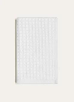 SERVIETTE DE TOILETTE NID D'ABEILLE BLANC