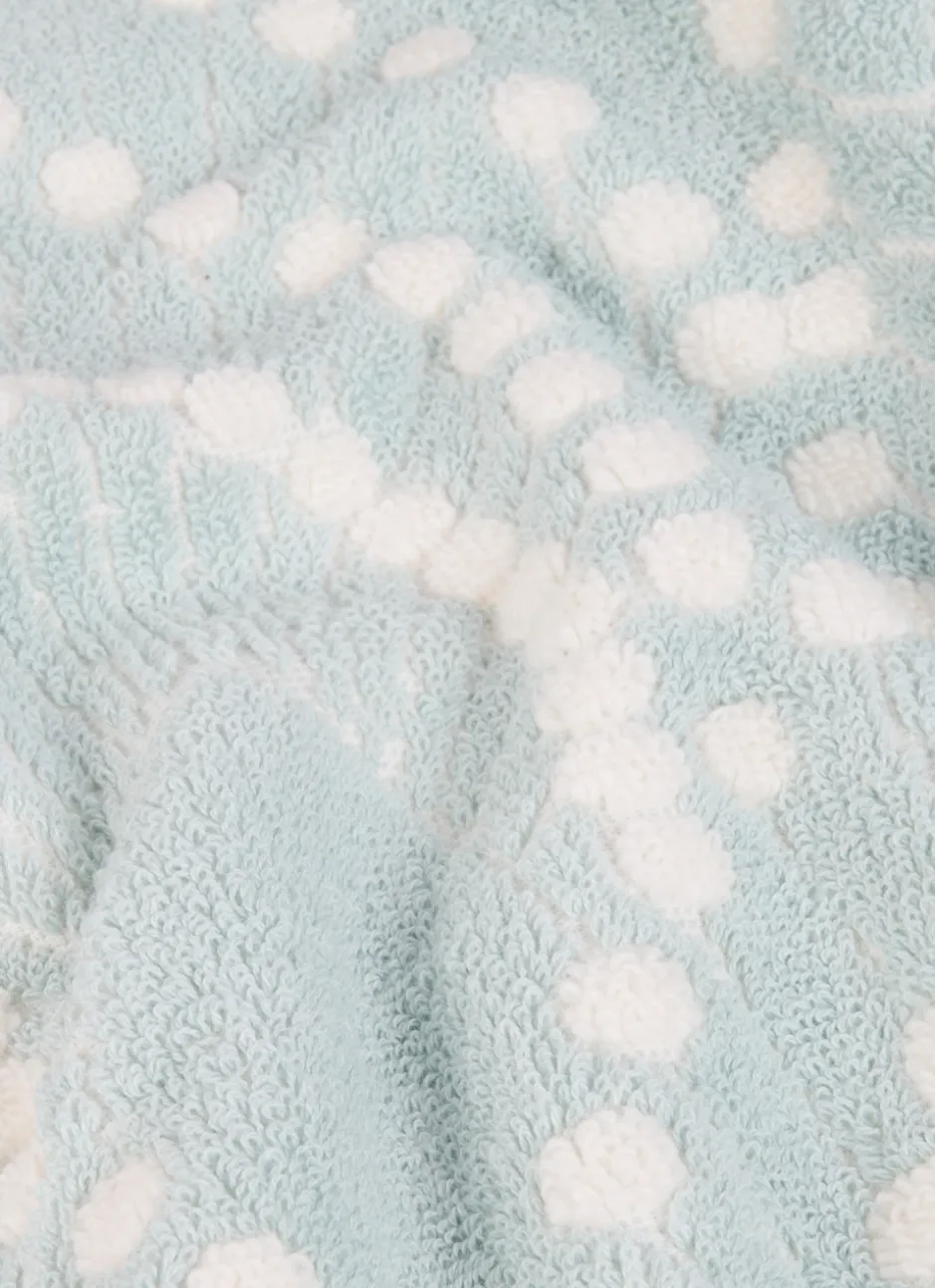SERVIETTE DE TOILETTE SERENA EN JACQUARD BLEU CLAIR
