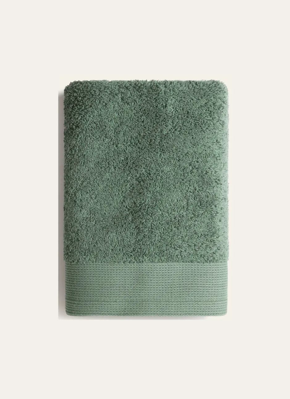 SERVIETTE DE TOILETTE UNIE EN COTON 500GR OLIVE