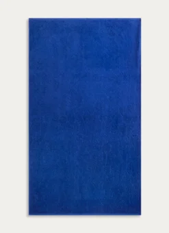 SERVIETTE DE TOILETTE UNIE JACQUARD CISELÉ BLEU
