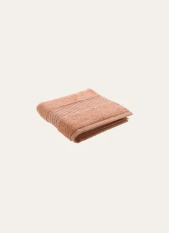 SERVIETTE INVITÉ COTON BIO JACQUARD GAUFRÉ 450GR BLUSH