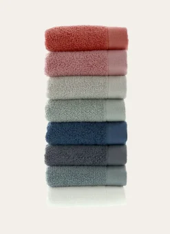 SERVIETTE INVITÉ COTON MOELLEUX ZÉRO TORSION BLEU GRIS