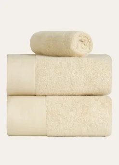 SERVIETTE INVITÉ COTON MOELLEUX ZÉRO TORSION BEIGE