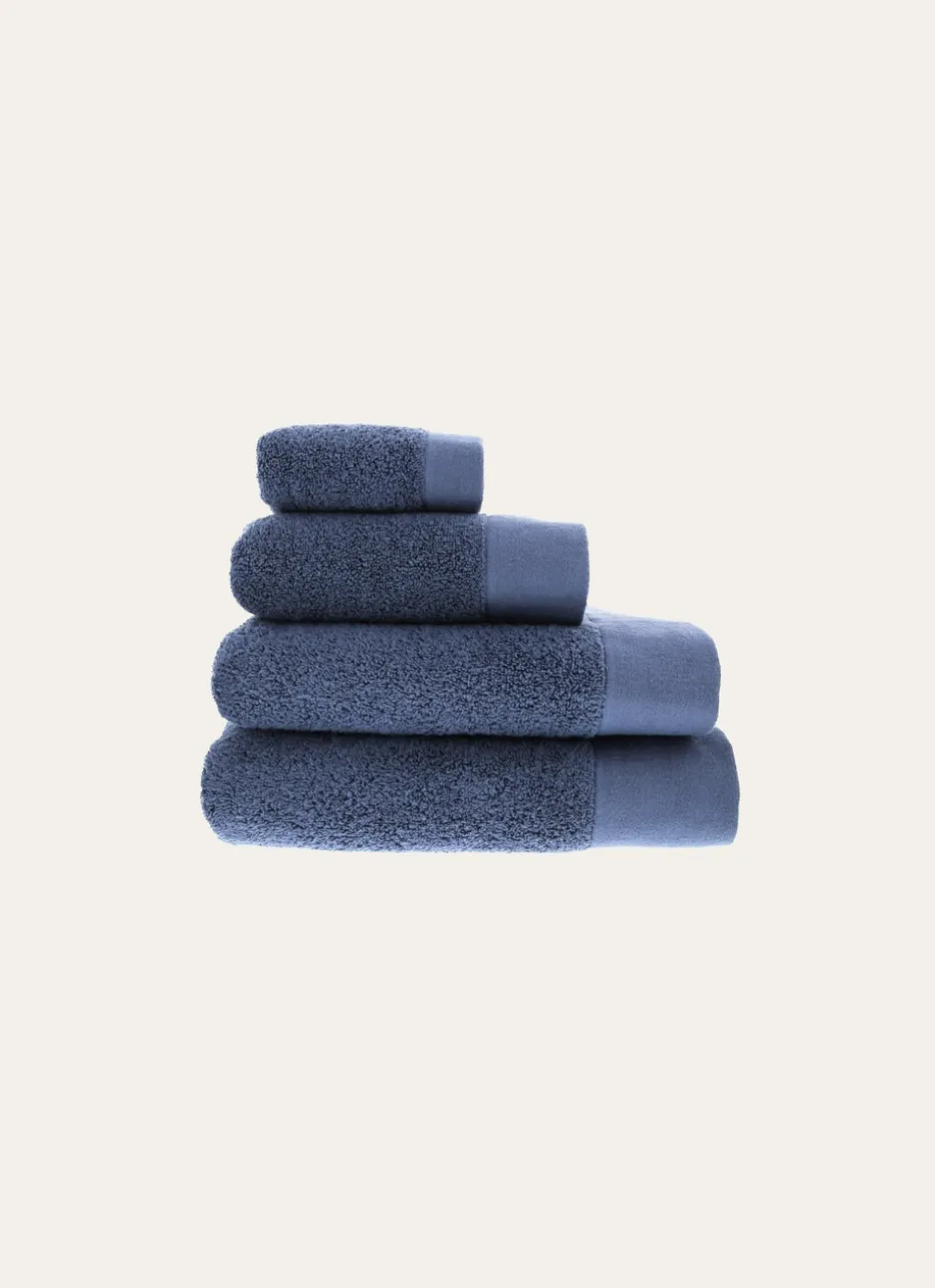 SERVIETTE INVITÉ COTON MOELLEUX ZÉRO TORSION SAPHIR