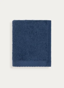 SERVIETTE INVITÉ EN COTON UNI BASIL BLEU FONCÉ