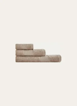 SERVIETTE TOILETTE COTON BIO JACQUARD GAUFRÉ 450 LIN
