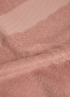 SERVIETTE TOILETTE COTON BIO JACQUARD GAUFRÉ 450 ROSE