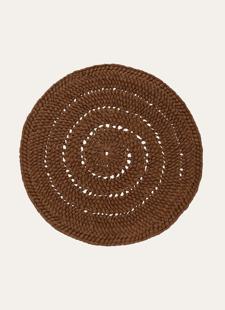 SET DE TABLE PAPIER ETNO BRUN CHOCOLAT