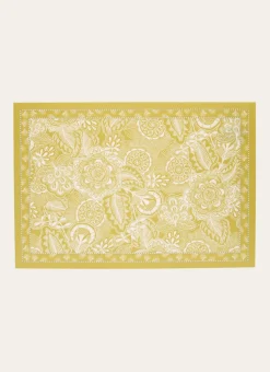 SET DE TABLE PLASTIFIÉ – MOTIF STYLE BANDANA VERT ANIS