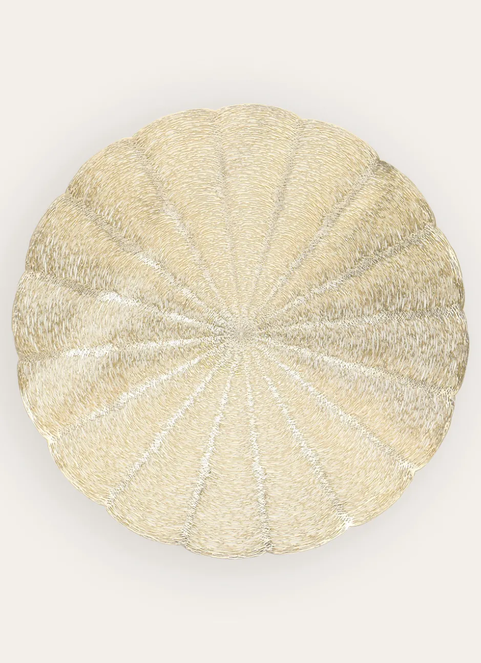 SET DE TABLE ROND EN PVC DORE