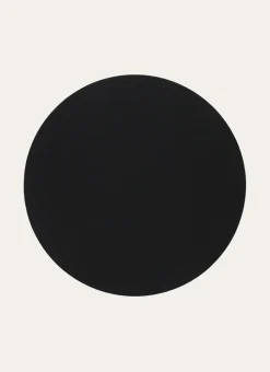 SET DE TABLE ROND IMPERMÉABLE DOUBLE FACE NOIR