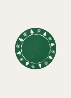 SET DE TABLE SAPIN EN FEUTRINE vert