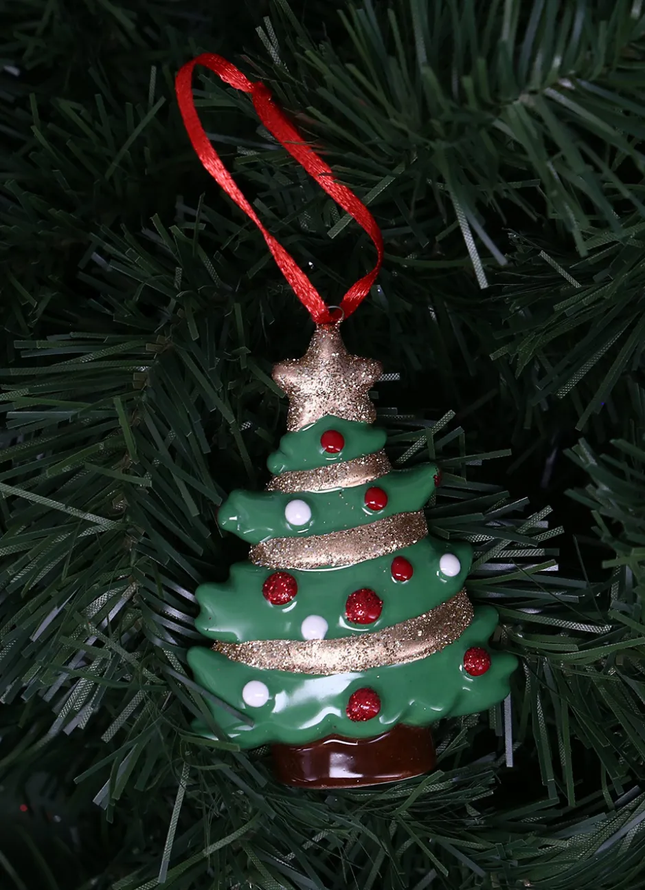 SUSPENSION SAPIN EN CÉRAMIQUE VERT SAPIN