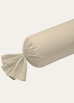 TAIE DE TRAVERSIN EN COTON TAUPE
