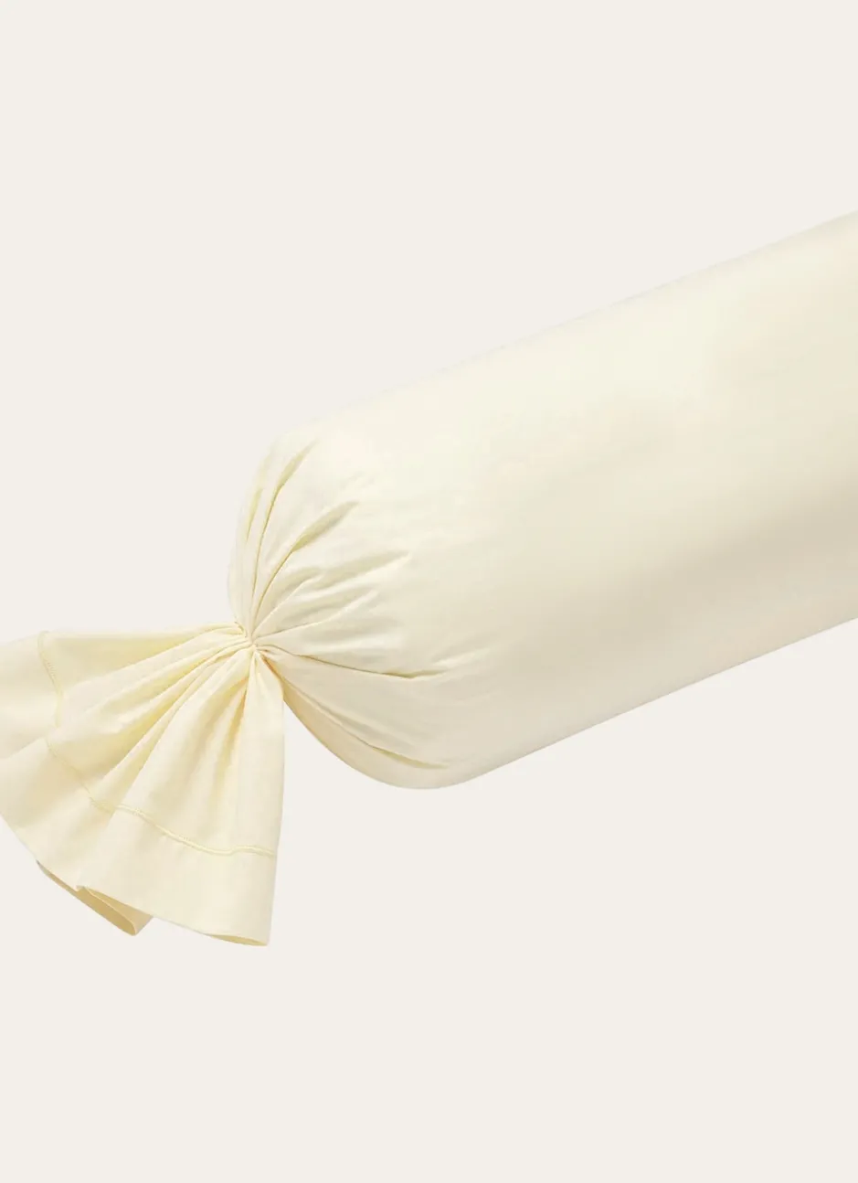 TAIE DE TRAVERSIN EN COTON ECRU