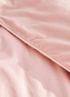 TAIE D’OREILLER BÉBÉ EN COTON LAVÉ ROSE