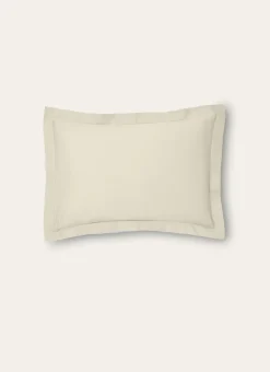 TAIE D'OREILLER UNIE EN COTON ECRU