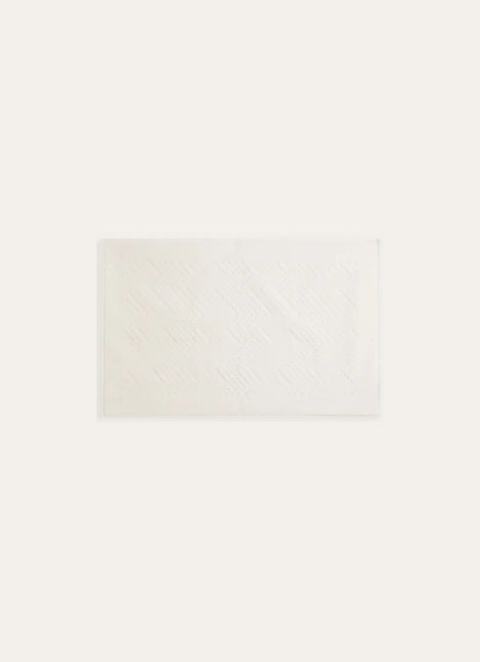 TAPIS DE BAIN EN COTON BLANC