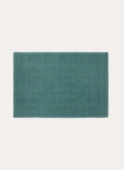 TAPIS DE BAIN JACQUARD UNI ANTIDÉRAPANT ÉMERAUDE