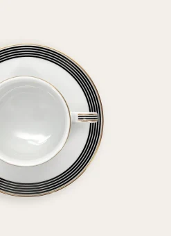 TASSE EN PORCELAINE AVEC LISERET EN OR SONGE Noir