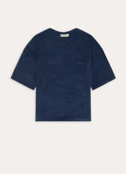 TEE-SHIRT MANCHES COURTES EN MATIÈRE ÉPONGE ENCRE