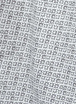 TORCHON EN COTON MINI MOTIFS BLANC GRIS