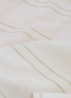 TORCHON EN COTON TEXTURÉ AVEC RAYURES vert
