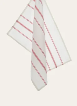 TORCHON RAYÉ EN TOILE DE COTON BLEU