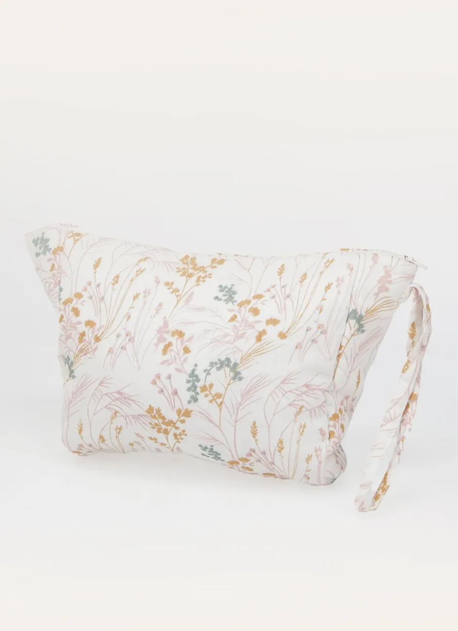 TROUSSE EN GAZE DE COTON À MOTIFS FLORAUX MULTICOLORE