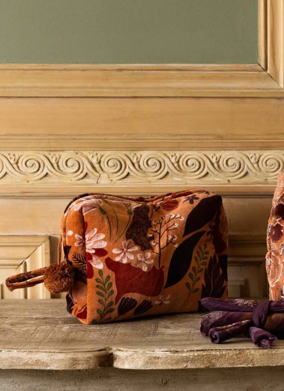 TROUSSE GRAND FORMAT EN VELOURS SOLAL TERRACOTA