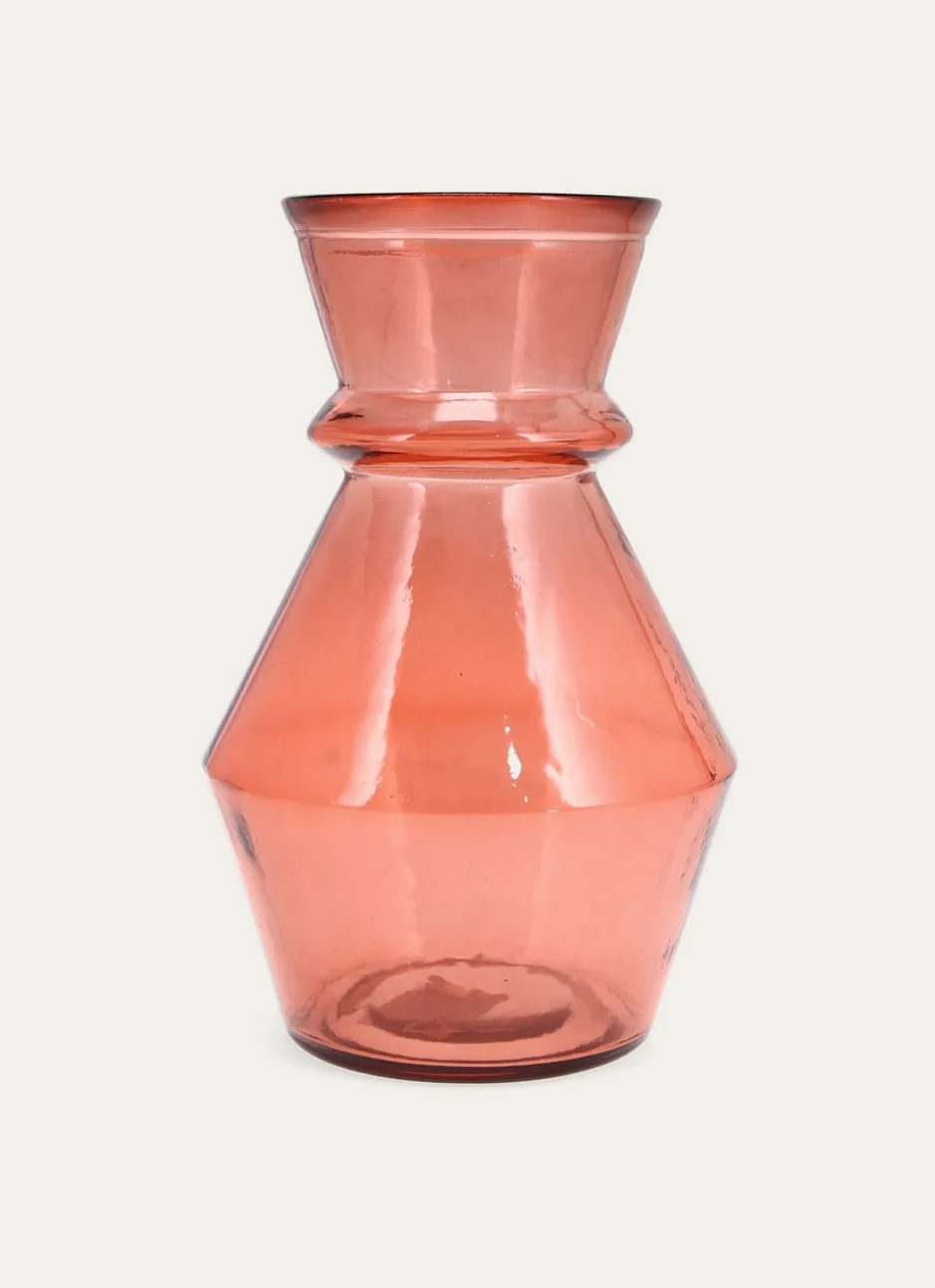 VASE EN VERRE COLORÉ TERRACOTA